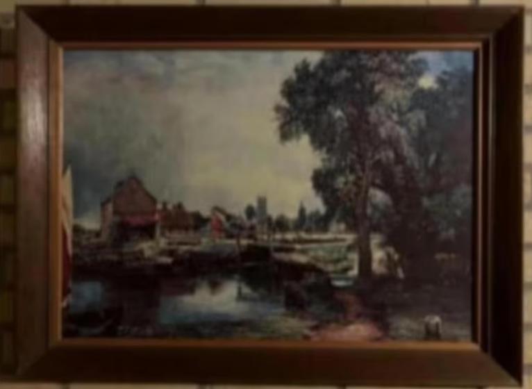 Schilderij, print, wanddecoratie stilleven; huizen aan water, Ophalen of Verzenden