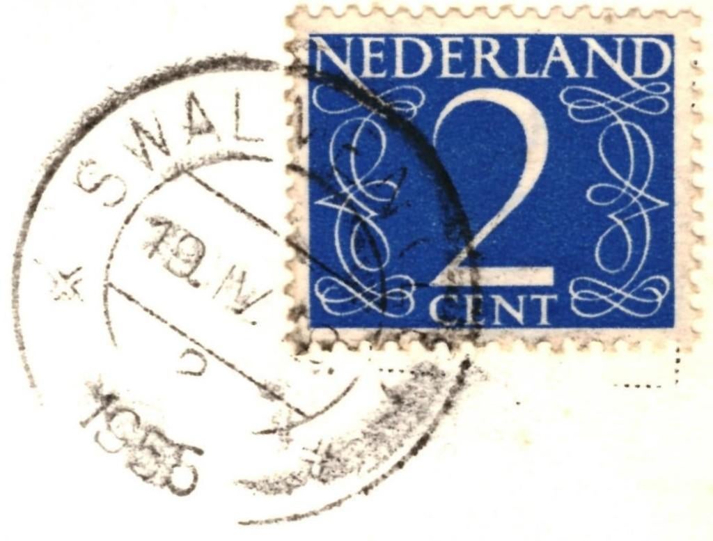 991231 Swalmen 1956 Kasteel Hillenraad Gelopen met postzegel, Ophalen of Verzenden, 1940 tot 1960, Gelopen, Limburg