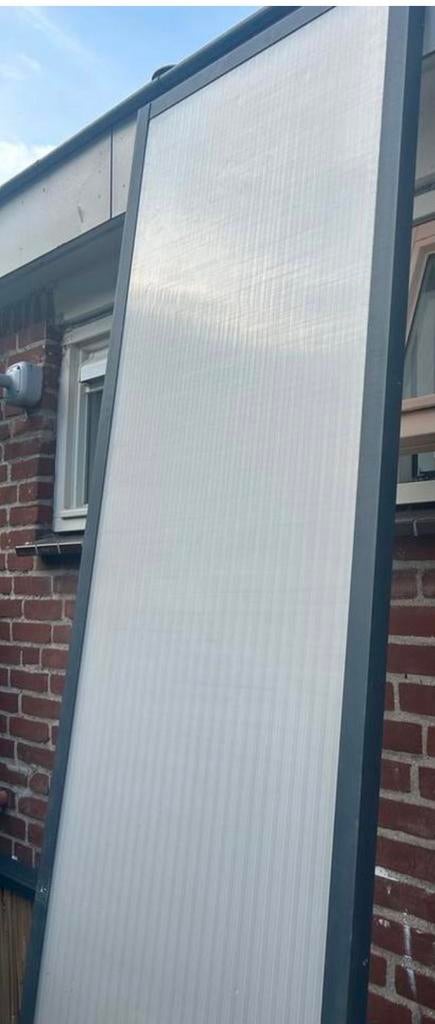 2x panelen antraciet opaal polycarbonaat, Ophalen, Zo goed als nieuw