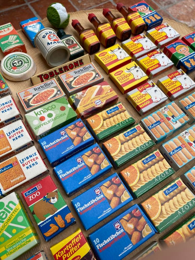 Boodschappen 58 stuks - Vintage speelgoed!, Antiek en Kunst, Antiek | Speelgoed, Ophalen of Verzenden