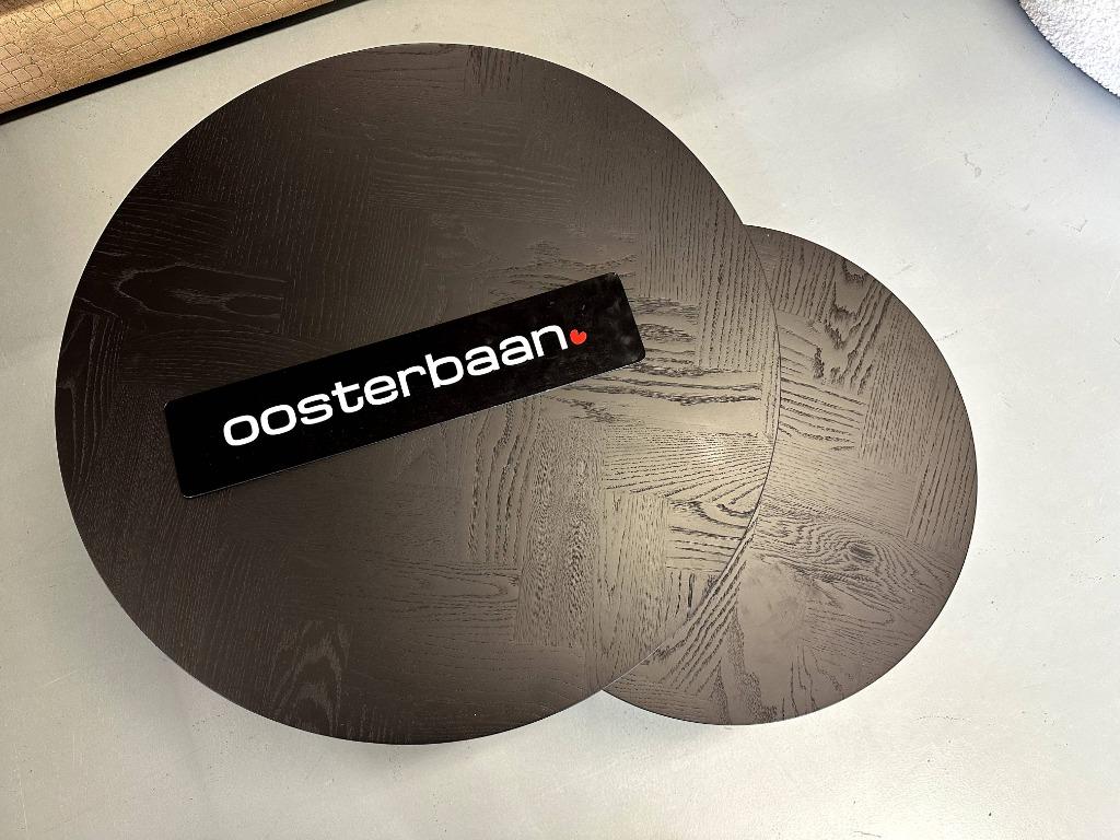 Luxe Visgraat Salontafel Duo Black Oak - NIEUW, Overige materialen, 50 tot 100 cm, Info@oosterbaanwonen.nl, Venus 31 8448CE Heerenveen