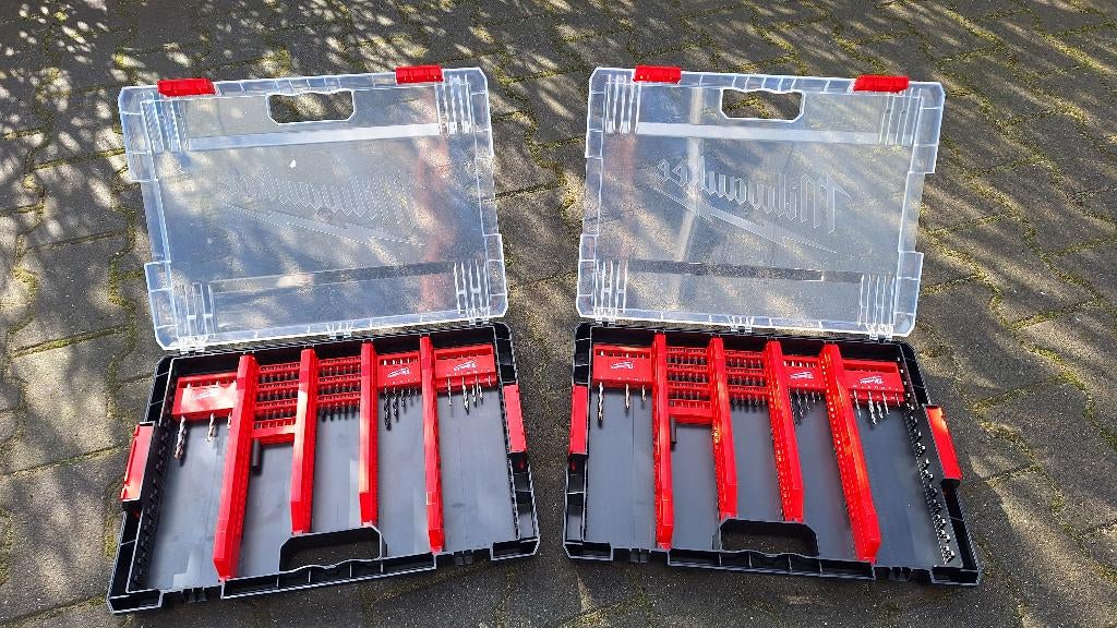 2x Milwaukee Boor en bitsets in koffer Shockwave 50 Delig!, ., Nieuw, Ophalen of Verzenden, .