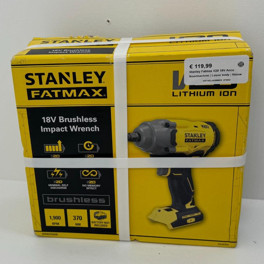 Stanley Fatmax V20 18V Accu Boormachine | Losse body | Nieuw, Boormachine, Dordrecht@usedproducts.nl, Toulonselaan 72, Nieuw