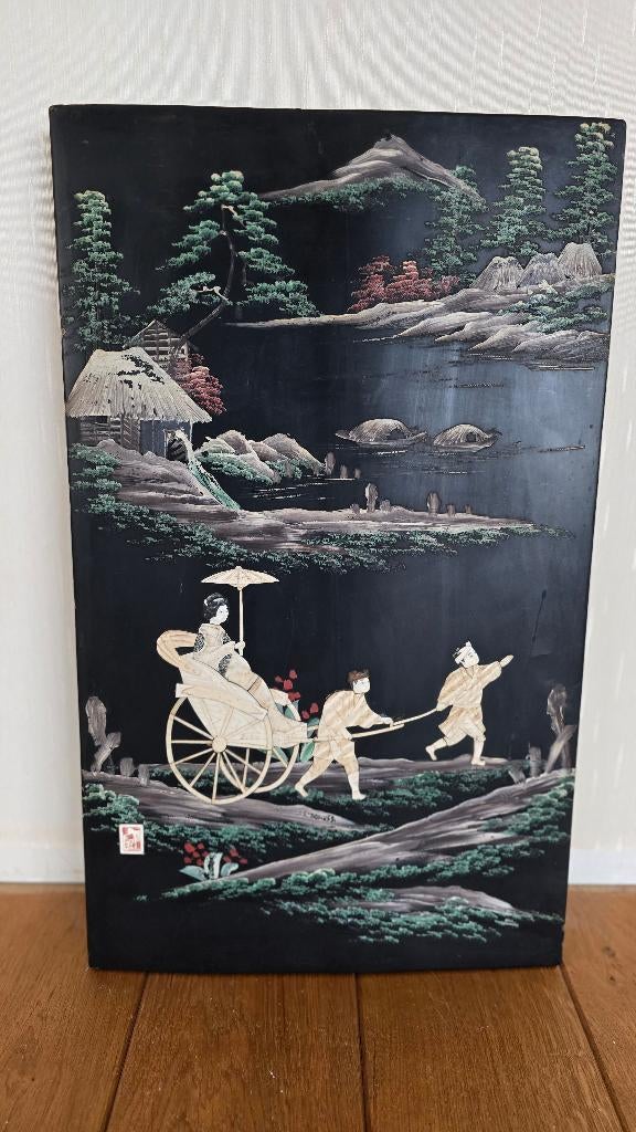japans  paneel, Antiek en Kunst, Ophalen of Verzenden