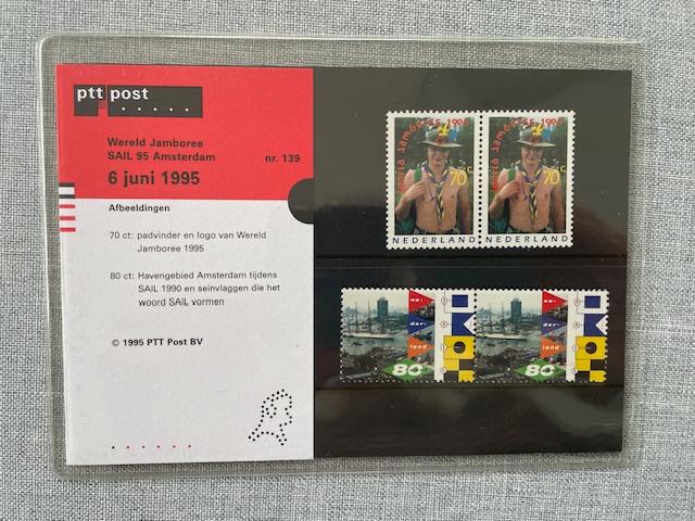 Postzegelmapje PZM139 Wereldjamboree en Sail Amsterdam 1995, Postzegels en Munten, Ophalen of Verzenden, Na 1940, Postfris