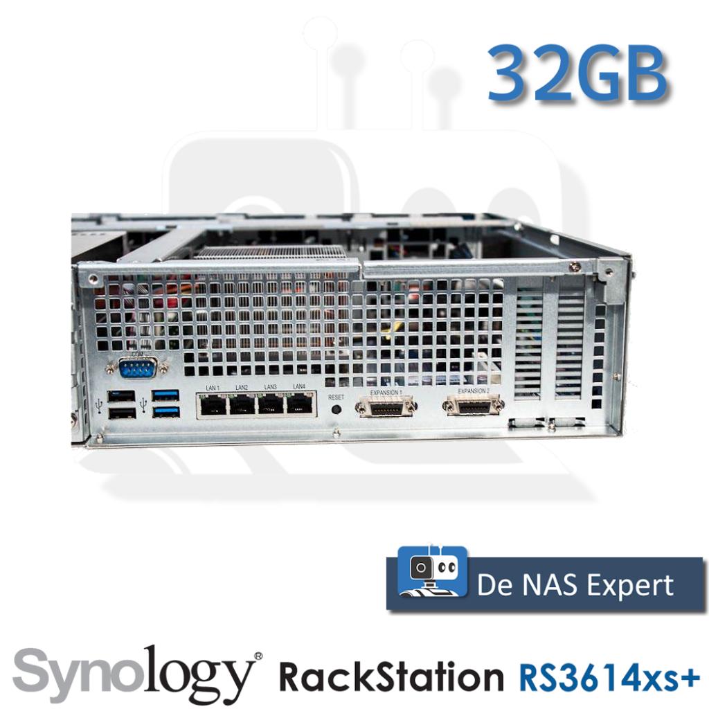 NAS Synology RS3614xs+ 32GB, uniek met DSM 7.3.2, Info@synology.com, Synology, Refurbished, Ophalen of Verzenden