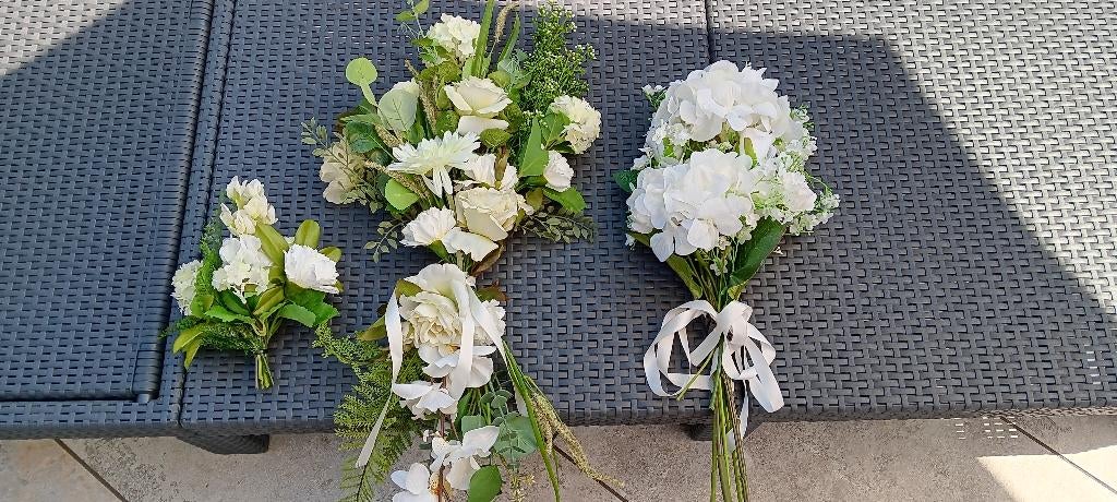 KUNSTBLOEMEN VOOR OP TROUWAUTO, Ophalen of Verzenden, Zo goed als nieuw
