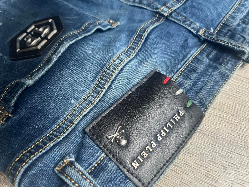 Phillip Plein Jeans - Stijlvol en Uniek!, Ophalen of Verzenden, Zo goed als nieuw, Blauw, W33 - W34 (confectie 48/50)