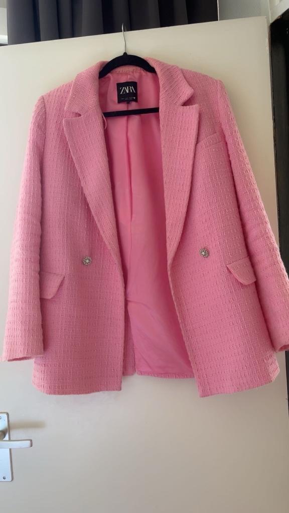 Zara blazer roze maat s/m, Maat 38/40 (M), Zara, Ophalen of Verzenden, Jasje