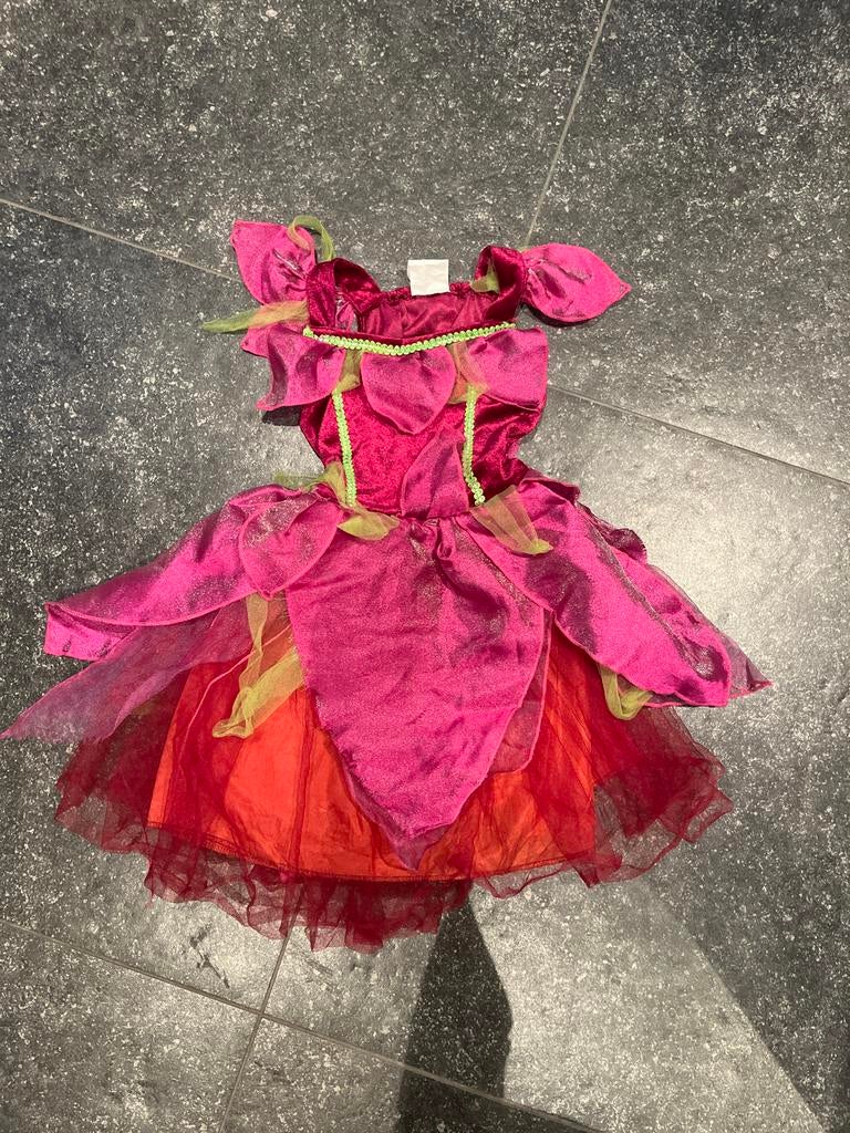 Feeën/elfen prinsessenjurk carnaval - Maat 104, Ophalen of Verzenden, Zo goed als nieuw, 104 of kleiner, Meisje