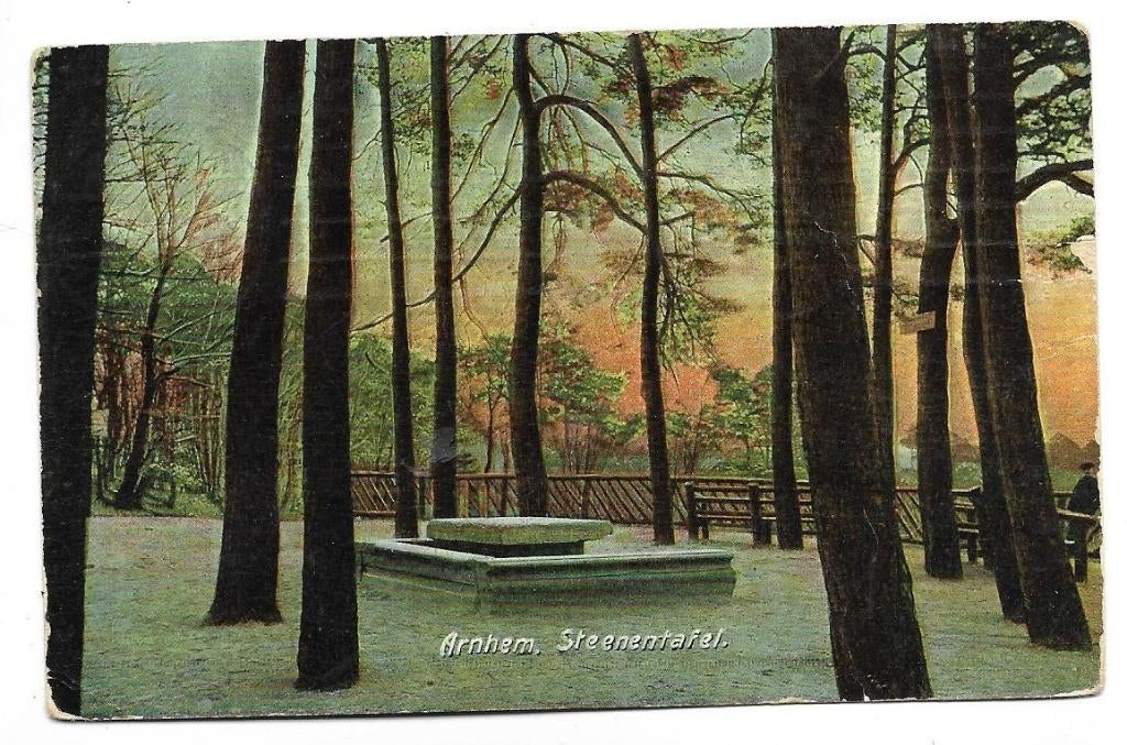 A310 Arnhem Steenentafel, Ophalen of Verzenden, Voor 1920, Gelopen, Gelderland
