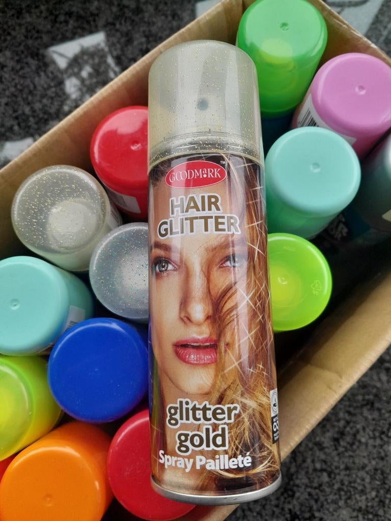 Haarspray en glitterspray koningsdag, Ophalen of Verzenden