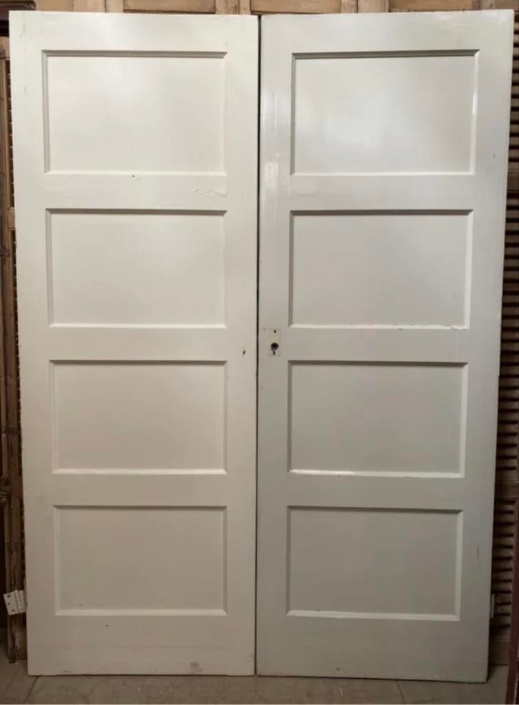 nr. 39 Oude bruynzeel paneeldeur jaren 30 (ook met glas), Ophalen, Gebruikt, Minder dan 80 cm, Binnendeur