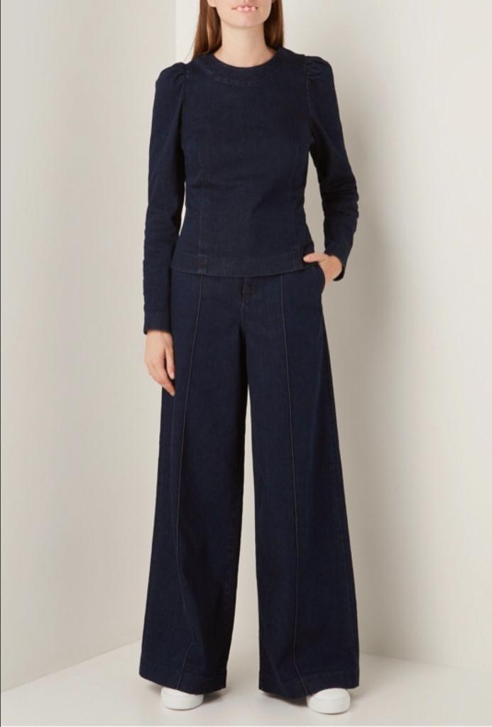 Vanilia set: jeans en denim top, Kleding | Dames, Blauw, Vanilia, Ophalen of Verzenden, Zo goed als nieuw