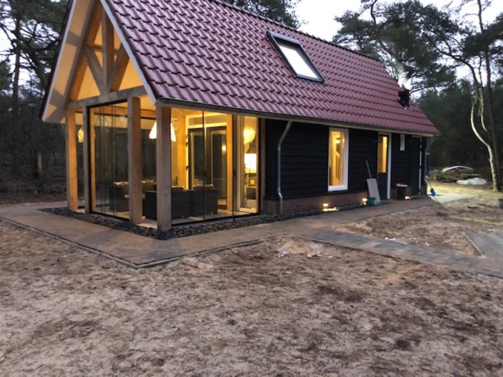 Glazen schuifwand set 560 cm breed inbouwhoogte 240 cm, Ophalen, Gevelraam of Ruit, Nieuw, 160 cm of meer
