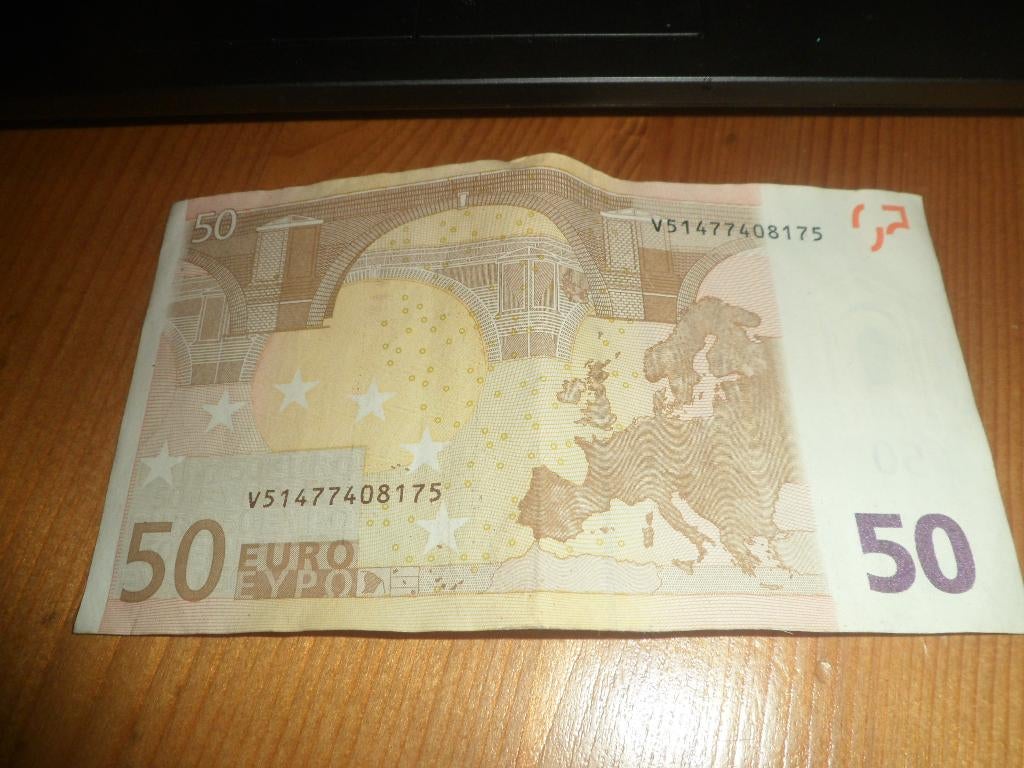 50 euro biljet uit 2002 herkomst Spanje, Postzegels en Munten, Bankbiljetten | Europa | Eurobiljetten, Ophalen of Verzenden, Spanje