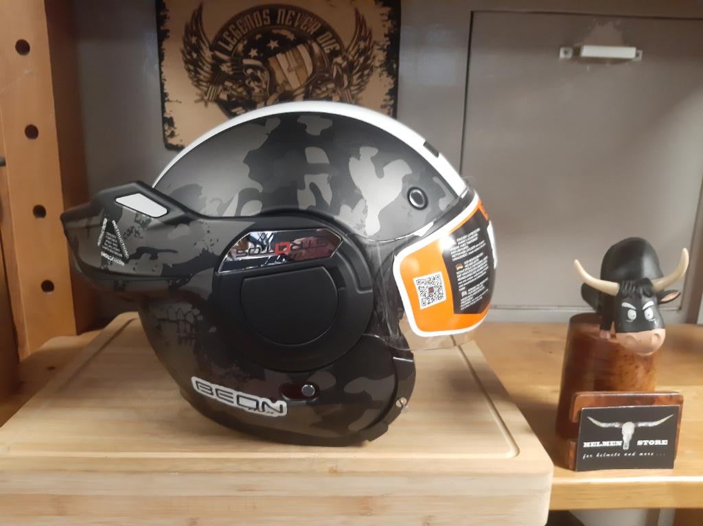 Beon stratos helm XL beon stratos skull systeemhelm XL nieuw, Motoren, Kleding | Motorhelmen, Dames, Heren, Systeemhelm, XL, Overige merken