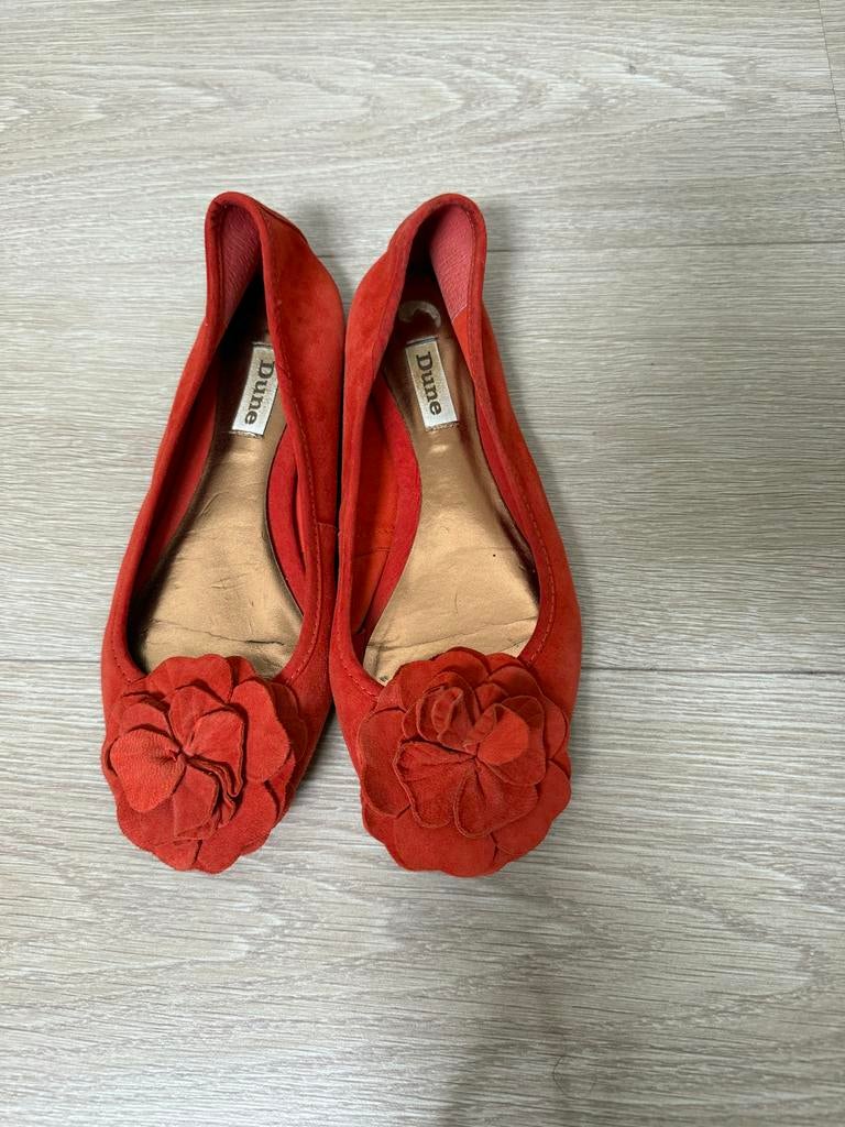 Elegante Dune Ballerina's - Zo goed als nieuw!Maat 39, Zo goed als nieuw, Rood, Ballerina's, Ophalen of Verzenden