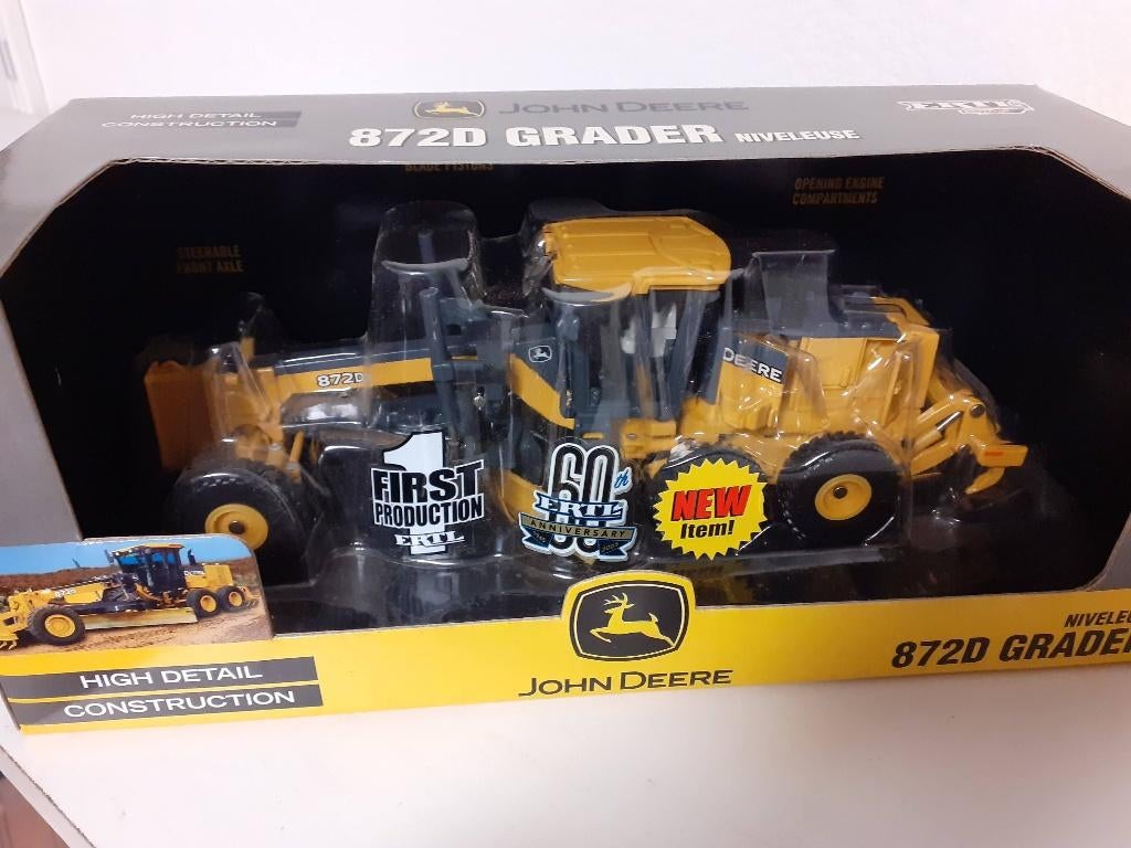 John Deere 1/50 872D Grader Ertl Britains 1:50 High Detail, Ophalen of Verzenden, Tractor of Landbouw