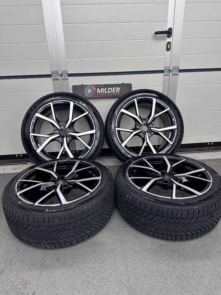 VW Caddy Estoril R Look velgen + allseason 18” 5x112 Nieuw, 18 inch, Bestelwagen, Velg(en), Industrieweg oost 5b9, 6662NE Elst.