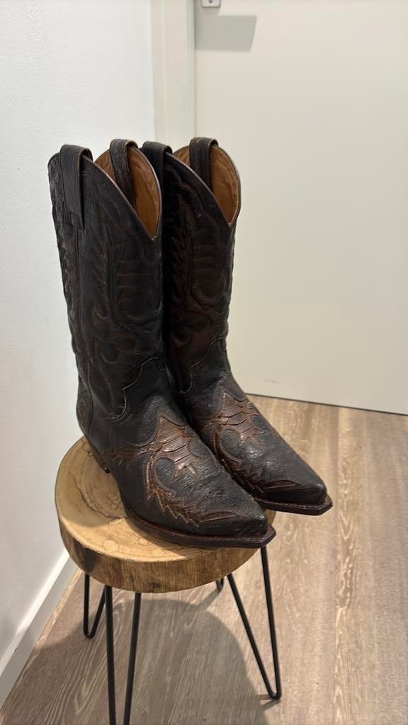 Sendra boots cowboylaarzen mt 41 bruin met python incl verz, Bruin, Verzenden, Boots, Zo goed als nieuw