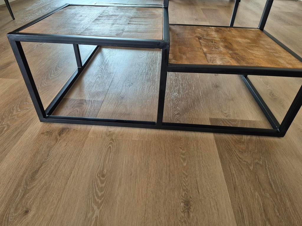 Salontafel Vierkant 90x90 cm - Industrieel Design, Gebruikt, 50 tot 100 cm, Vierkant, 50 tot 100 cm