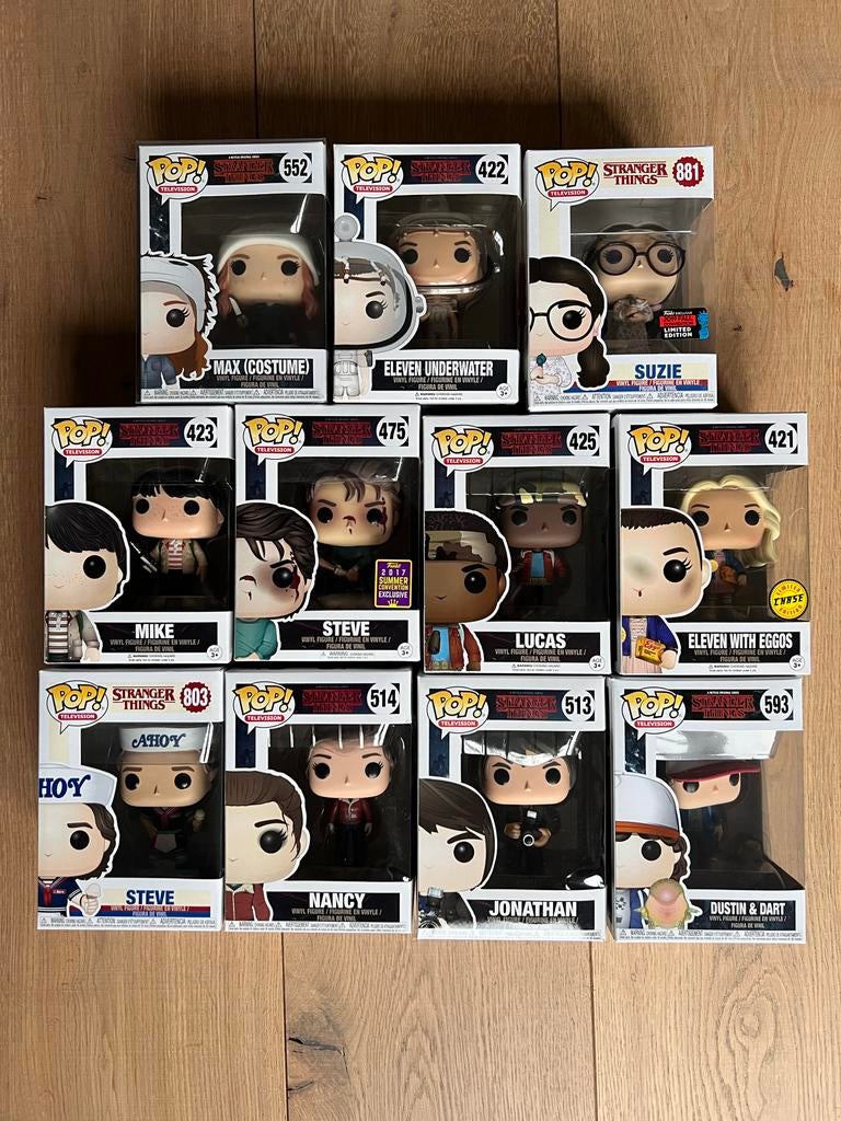 Complete Funko Pop Stranger Things Set (11 stuks), Ophalen of Verzenden, Zo goed als nieuw