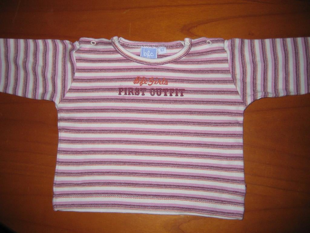 Gestreepd shirt, 62, bfc, Ophalen of Verzenden, Zo goed als nieuw, Jongetje, Shirtje of Longsleeve