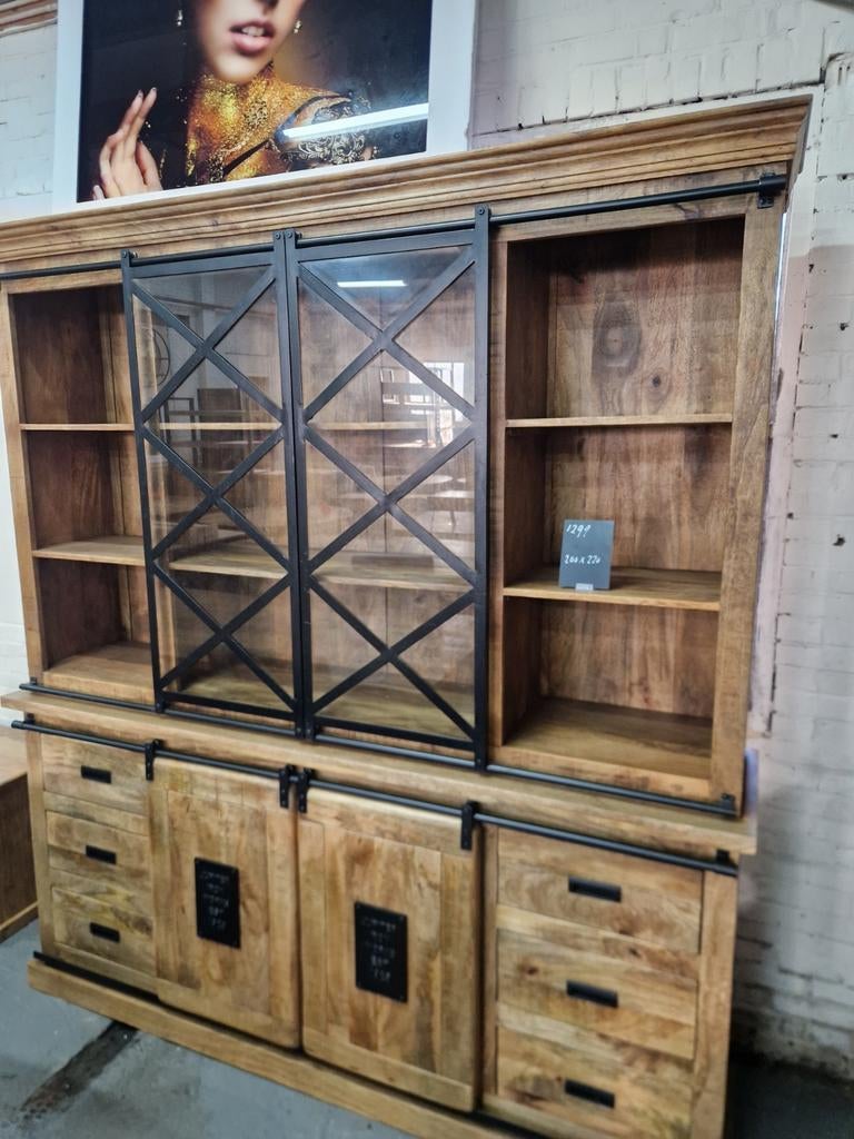Mangohouten Buffetkast - Stijlvol & Praktisch, Huis en Inrichting, Ophalen, Zo goed als nieuw, 25 tot 50 cm, Overige houtsoorten