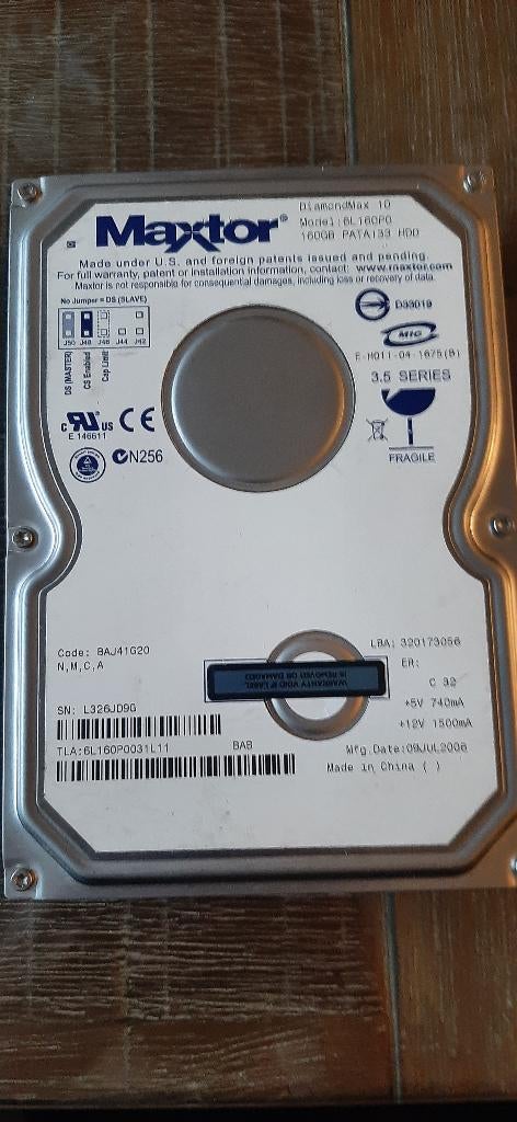 IDE hdd's 2x, Intern, Gebruikt, HDD, 40gb , 160gb