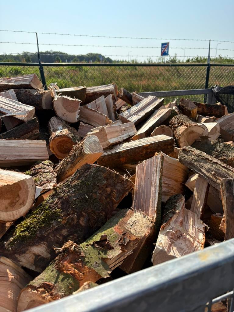 Kersen haardhout/brandhout/openhaardhout incl levering!, Tuin en Terras, 6 m³ of meer, Ophalen of Verzenden, Overige houtsoorten