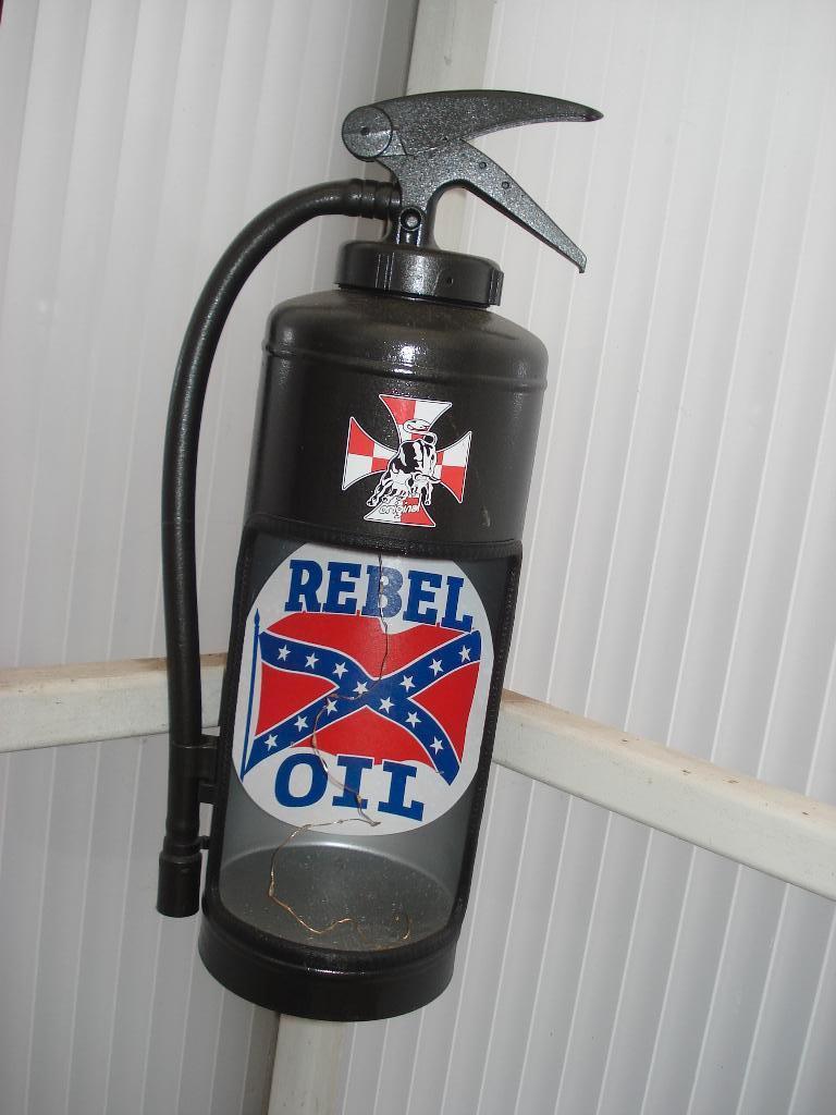 Brandblusser Dixie  , Rebel Flag   mancave  met verlichting, Ophalen of Verzenden, Zo goed als nieuw