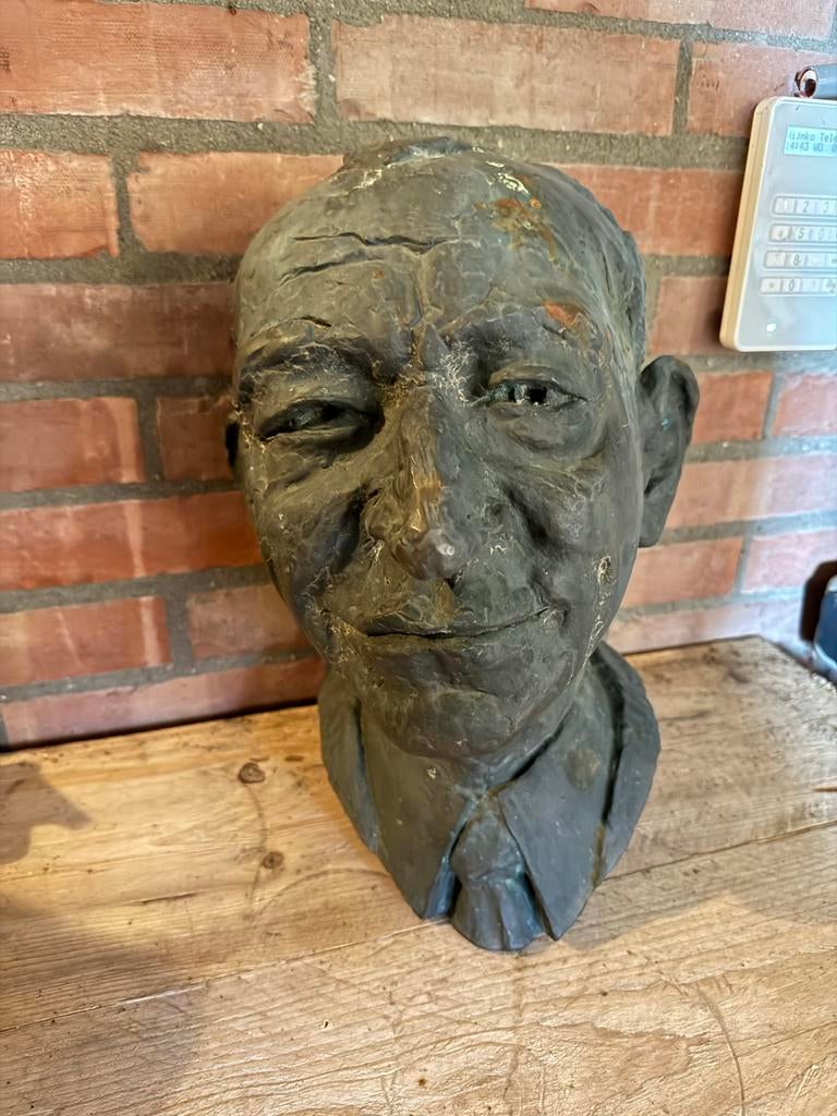 Bronzen buste in nette staat, Ophalen of Verzenden