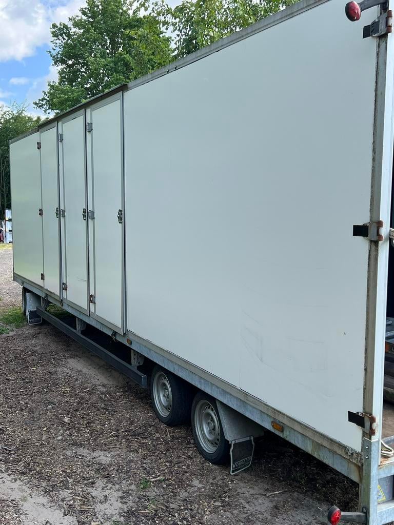 Schamelaanhanger 8 meter casco, foodtruck/verkoopwagen, Ophalen of Verzenden, Gebruikt