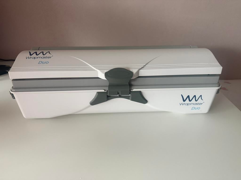 Wrapmaster Duo dispenser voor folie & aluminiumfolie., Huis en Inrichting, Keuken | Keukenbenodigdheden, Zo goed als nieuw, Ophalen of Verzenden