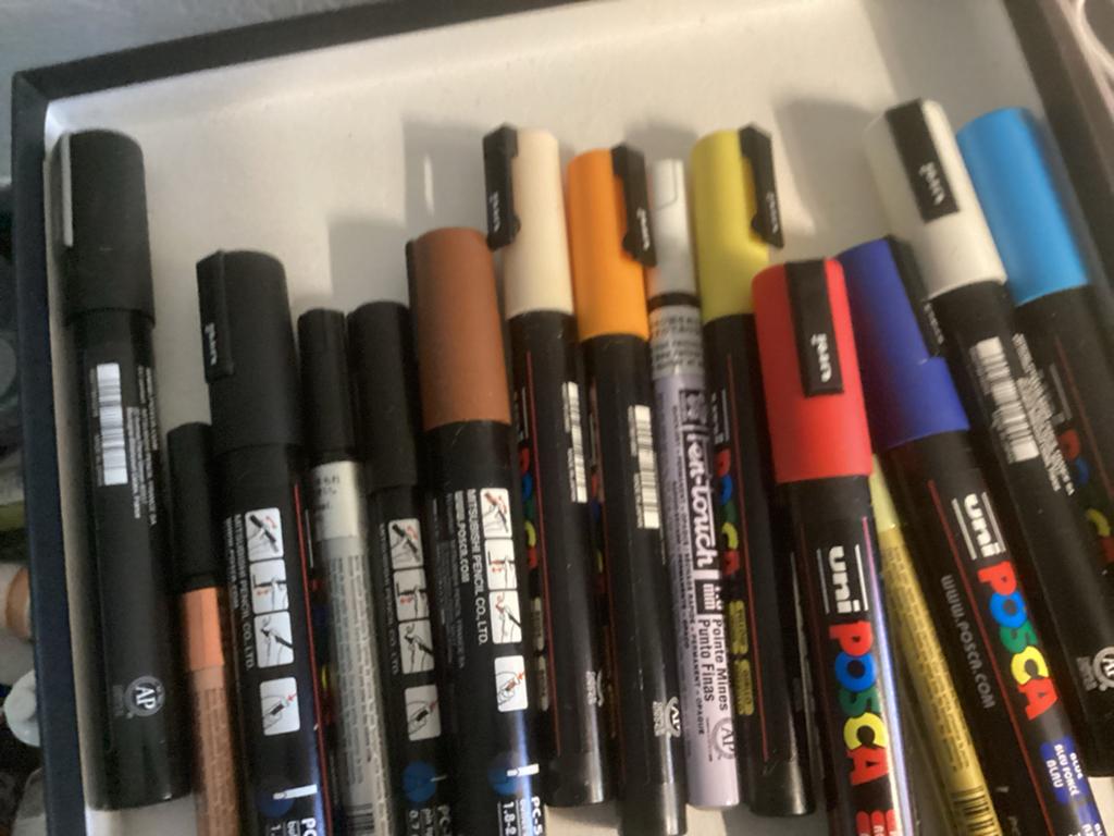Posca stiften voor miniaturen - diverse kleuren en tips, Hobby en Vrije tijd, Tekenen, Gebruikt, Potlood of Stift, Ophalen of Verzenden