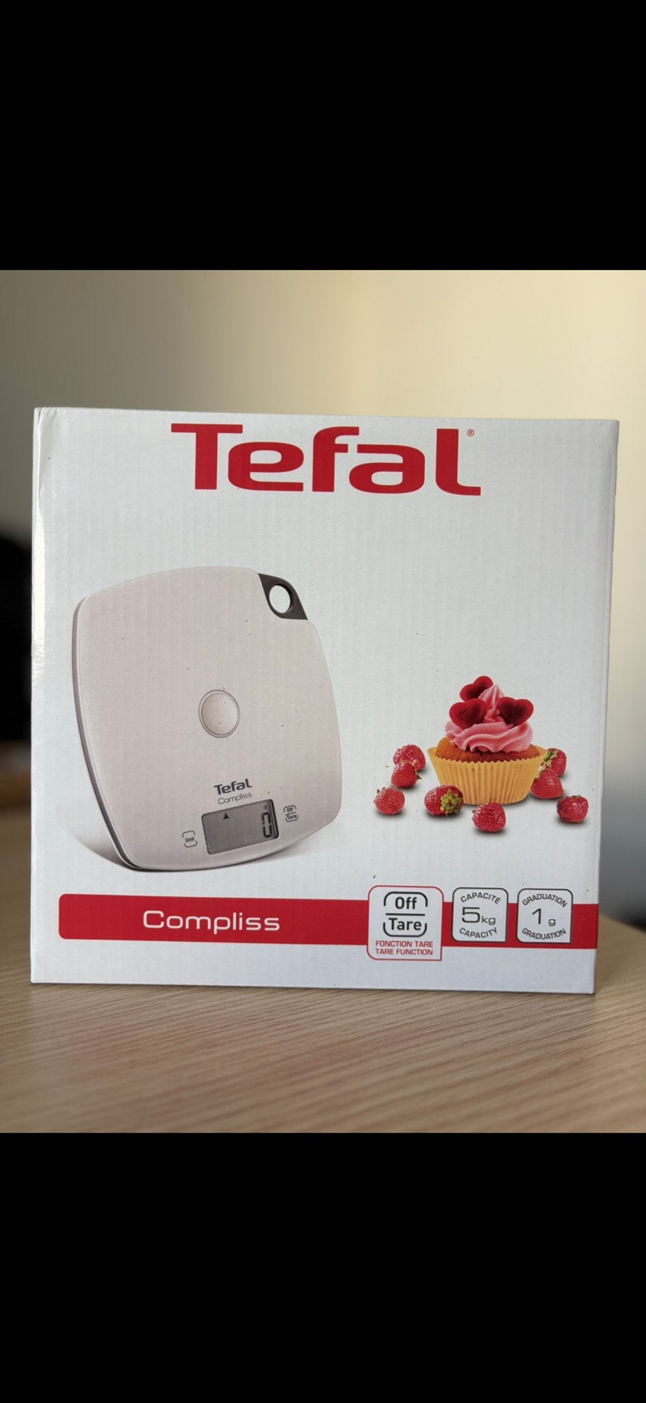 Tefal Compliss Keukenweegschaal - Nieuw in doos, Minder dan 10 kg, Keukenweegschaal, Nieuw, Ophalen of Verzenden