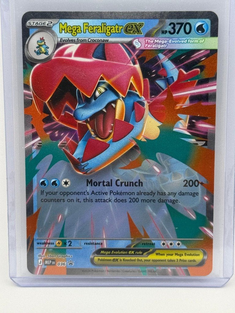 Mega Feraligatr Ex #36 Pokémon Black Star Promo, Verzenden, Nieuw, Losse kaart, Foil