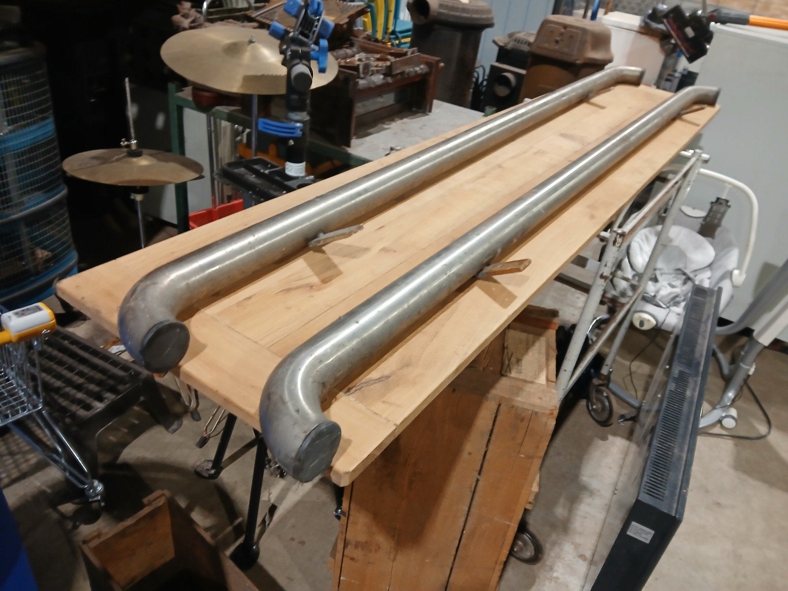 RVS Sidebars / Side Steps 225 cm breed, Gebruikt, Onbekend, Ophalen of Verzenden, Onbekend