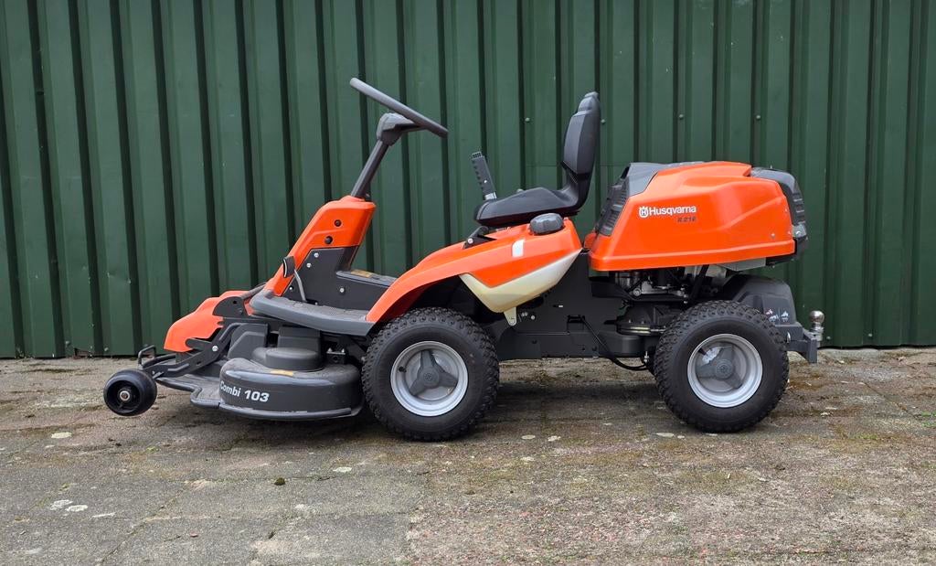 Husqvarna R 216 zitmaaier - Combi 103 maaidek, Cirkelmaaier, Mulchfunctie, Ophalen of Verzenden, Zo goed als nieuw