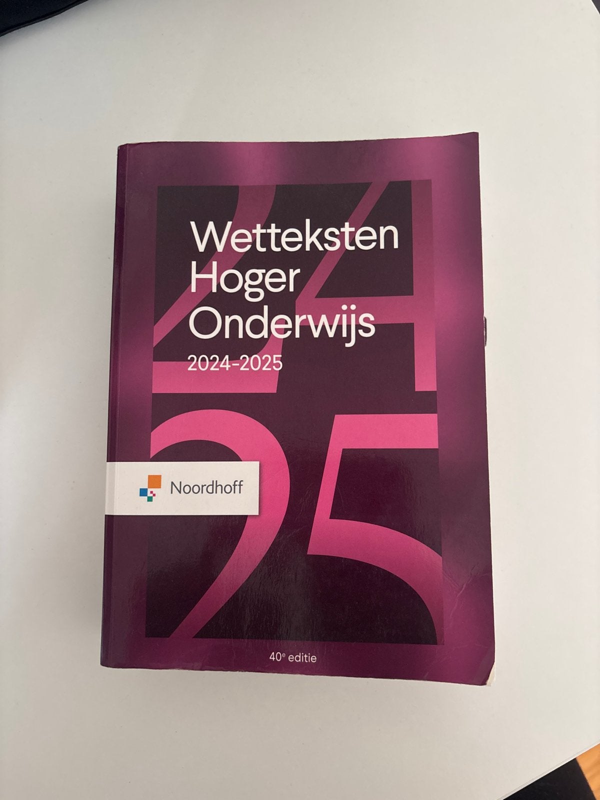 Wetteksten Hoger Onderwijs 2024-2025 - 40e editie, Boeken, Ophalen of Verzenden, Gamma, Zo goed als nieuw, HBO