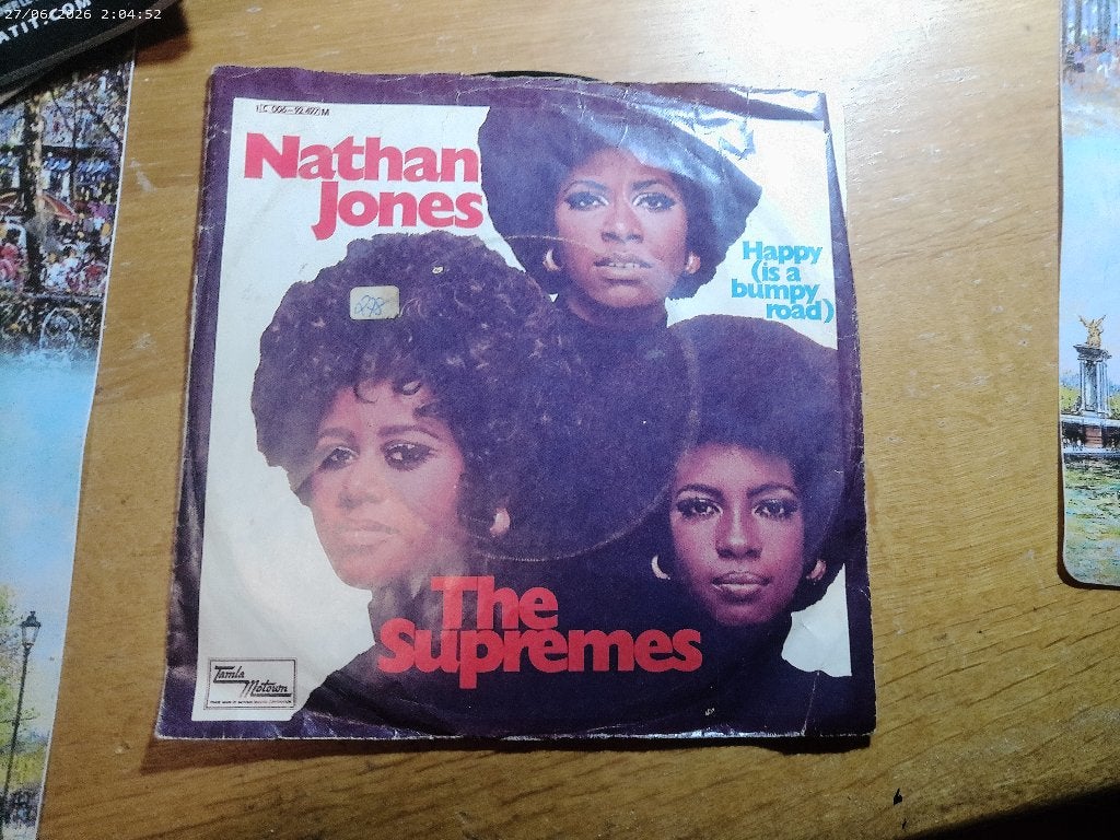 The Supremes - Nathan Jones / Happy, Gebruikt, Fotohoes, 7 inch, Ophalen of Verzenden