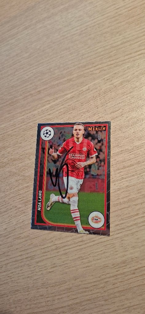 Topps Trading Card met handtekening; Noa Lang # PSV, Ophalen of Verzenden, Nieuw, PSV, Spelerskaart