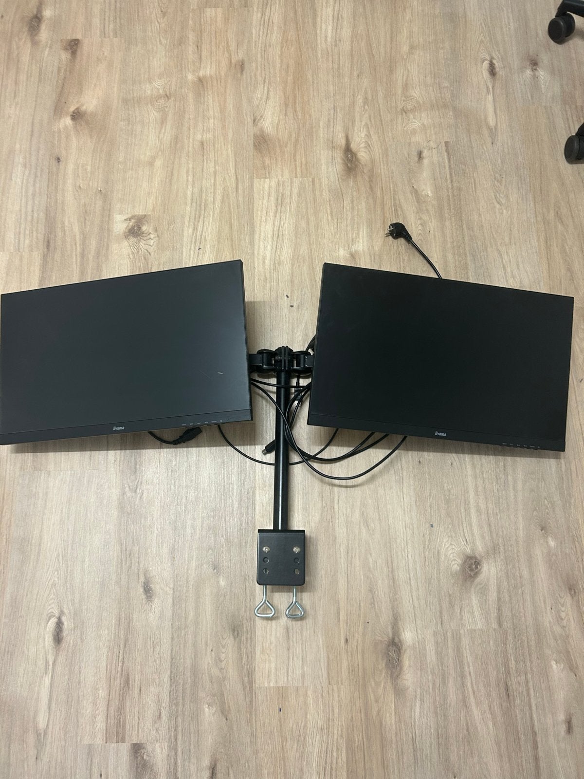 2x Iiyama ProLite PL2792Q 27 inch monitoren met beugel, Gaming, Gebruikt, In hoogte verstelbaar, Ophalen of Verzenden
