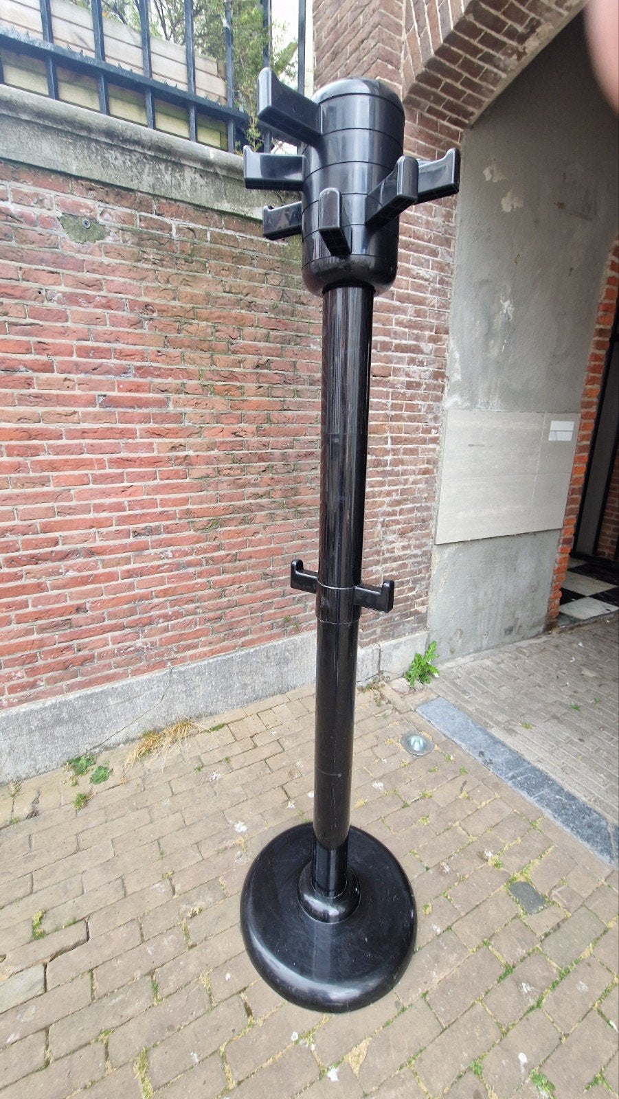 Vintage design kapstok Myers 2000 - zwart kunststof, Ophalen, Kunststof, Gebruikt, Staande kapstok