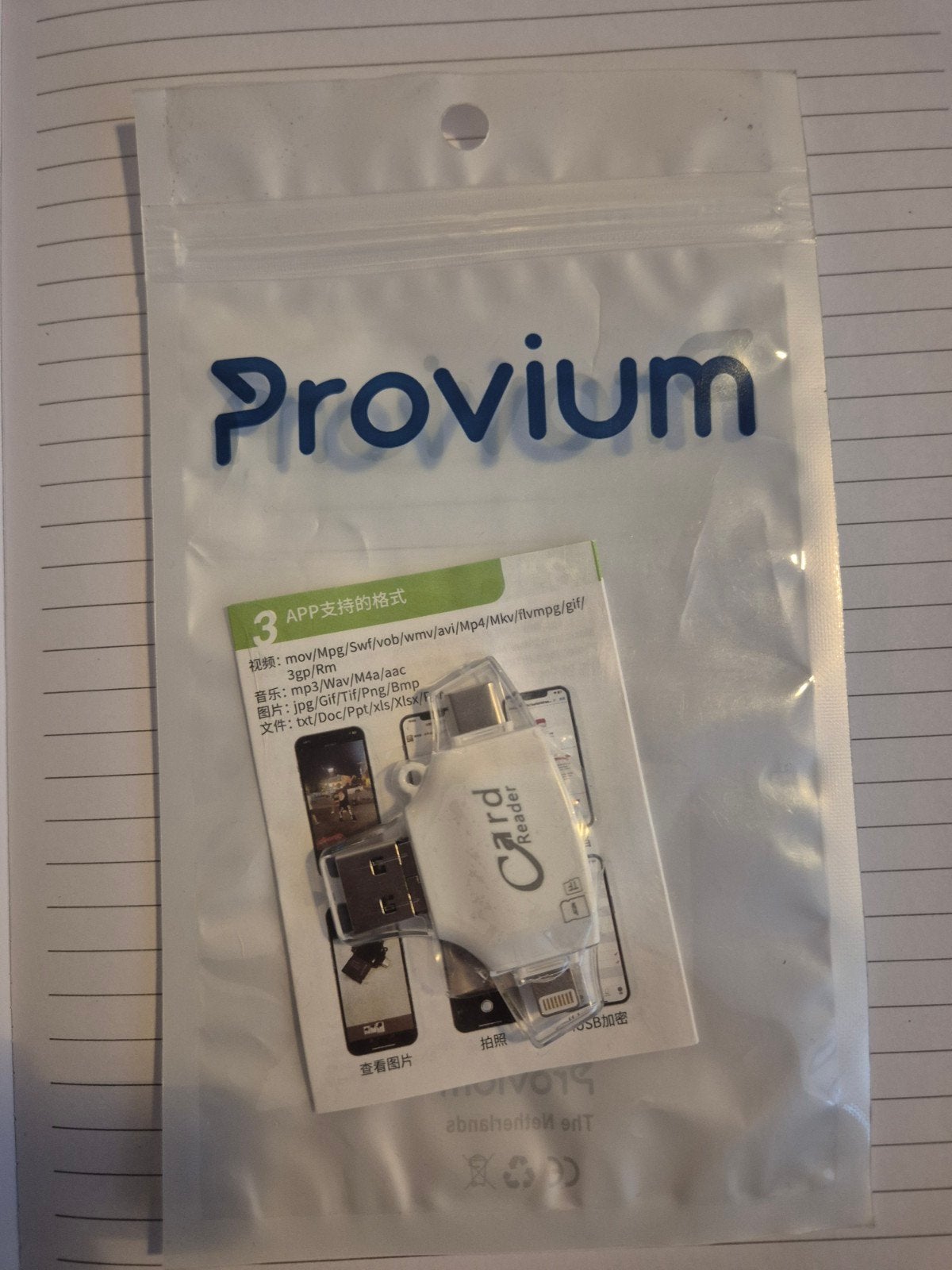 Nieuwe Provium Card Reader voor diverse apparaten, Computers en Software, Geheugenkaartlezers, Ophalen, Nieuw, Provium