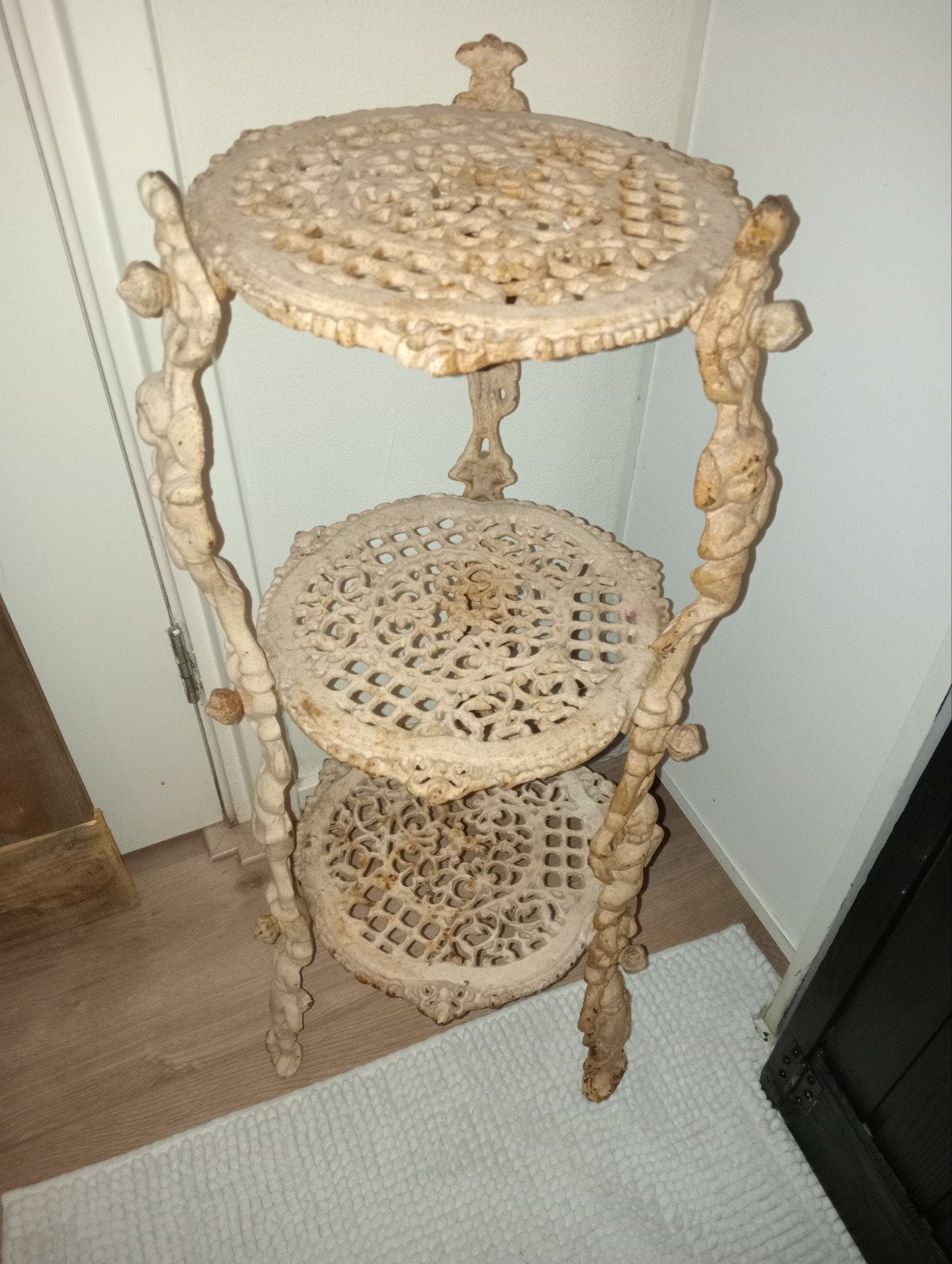 Vintage gietijzeren planten etagère, Ophalen of Verzenden