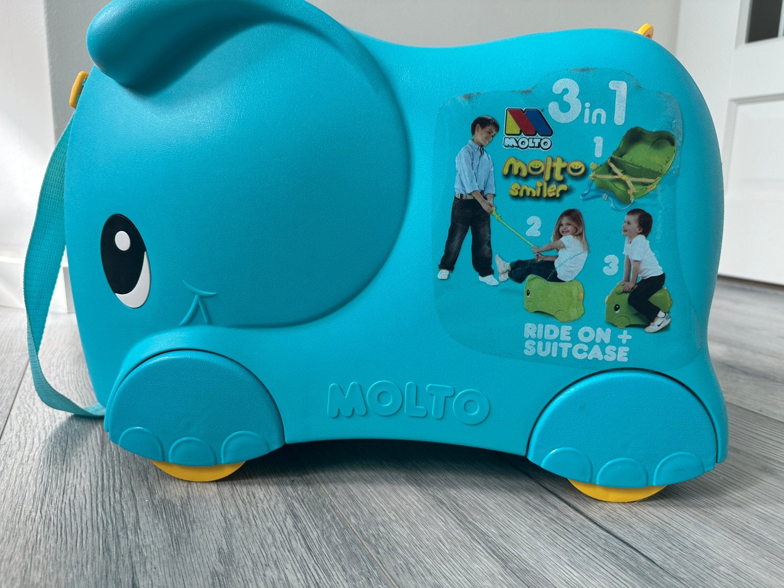 Kinder koffertje op wielen, Ophalen, Gebruikt
