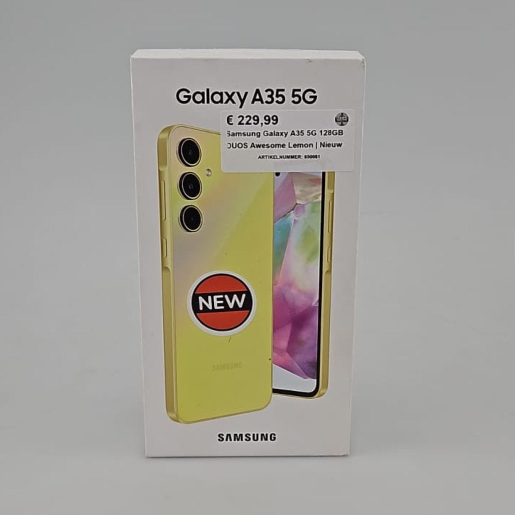 Samsung Galaxy A35 5G 128GB DUOS Awesome Lemon | Nieuw, Telecommunicatie, Mobiele telefoons | Samsung, Samsung, Nieuw, Support@Samsung.com