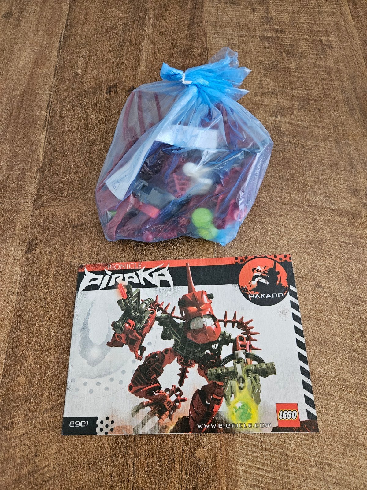 Lego Bionicle Piraka Hakann 8901 met instructies, Gebruikt, Bionicle, Lego, Inclusief instructies